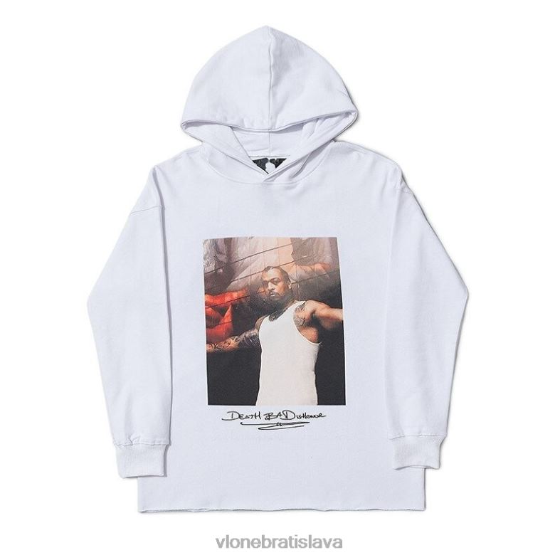 sk Vlone muži death b4 hanba biela mikina s kapucňou 6PZ4N47 top