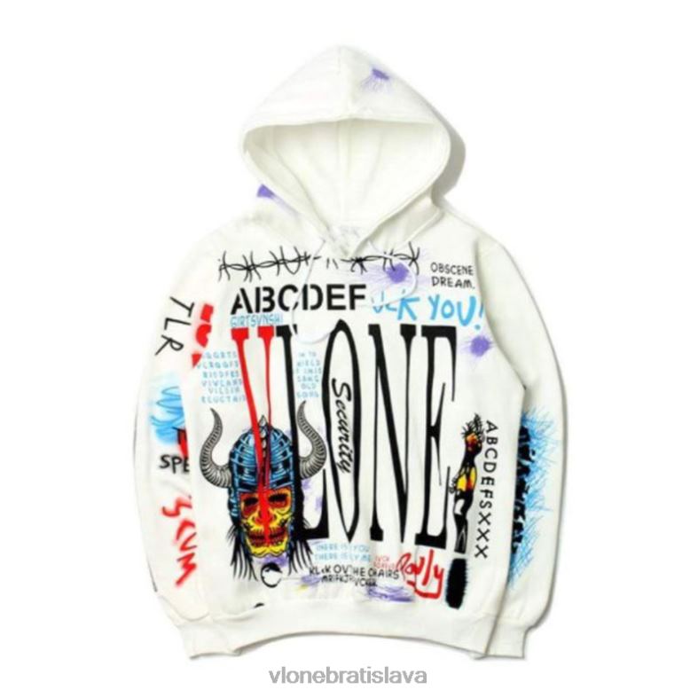 sk Vlone muži graffiti mikina s kapucňou čierna 6PZ4N80 top