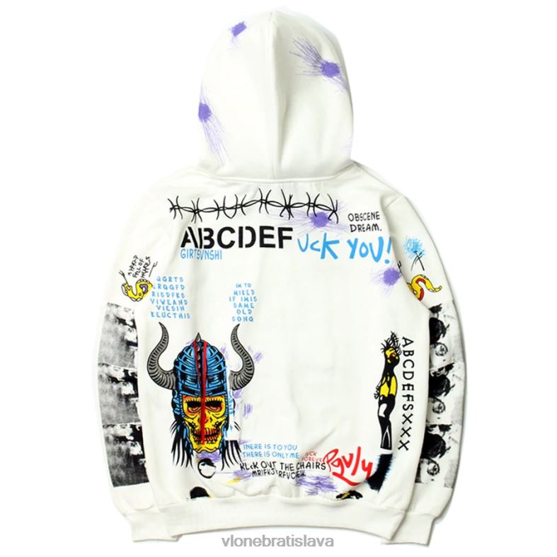sk Vlone muži graffiti mikina s kapucňou čierna 6PZ4N80 top