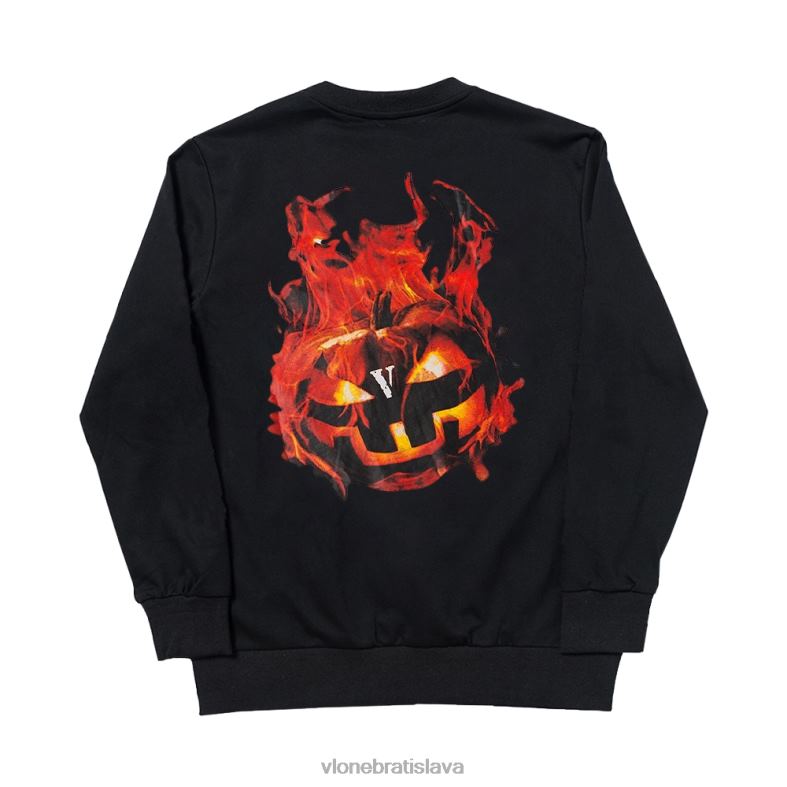 sk Vlone muži halloween horiaca tekvicová mikina biela 6PZ4N385 top