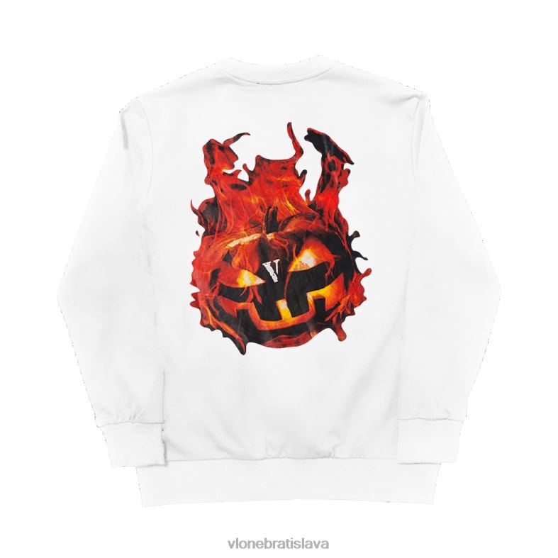 sk Vlone muži halloween horiaca tekvicová mikina čierna 6PZ4N384 top