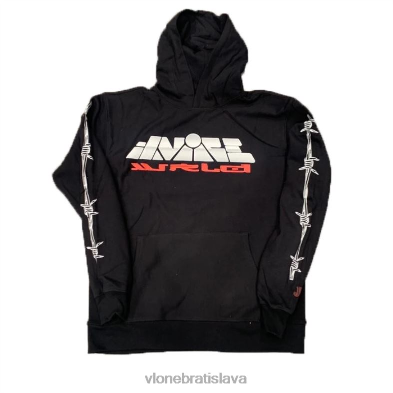 sk Vlone muži juice wrld planet ostnatý drôt čierna mikina s kapucňou 6PZ4N12 top