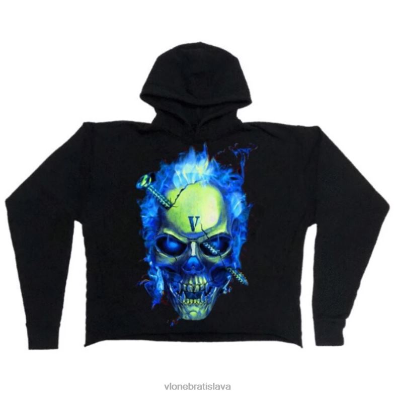 sk Vlone muži mikina s kapucňou modrá houston texas čierna 6PZ4N90 top