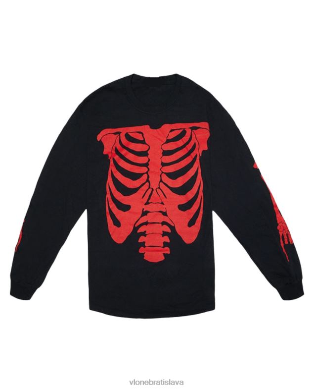 sk Vlone muži playboi carti die lit tour ribcage longsleeve black 6PZ4N379 top