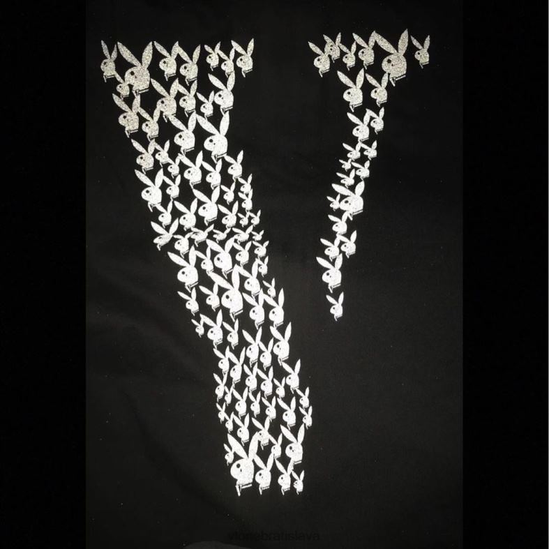 sk Vlone muži Playboy Carti Bunny čierne tričko 6PZ4N201 top