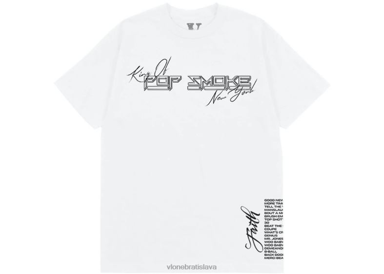 sk Vlone muži biele tričko s popovým dymom, kráľom New Yorku 6PZ4N191 top