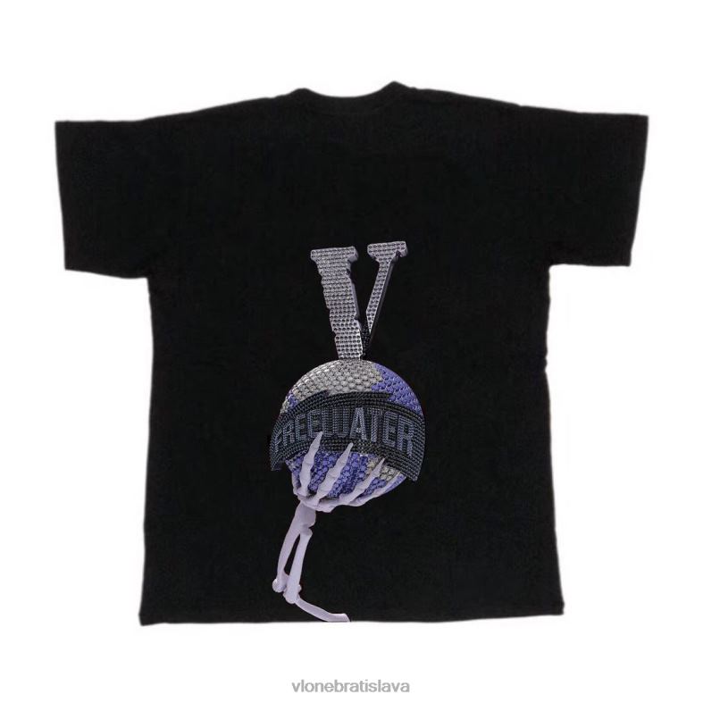 sk Vlone muži čierne tričko na vodu zadarmo 6PZ4N229 top