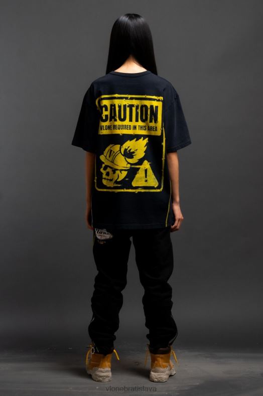 sk Vlone muži čierne tričko z kamienkovej farby 6PZ4N111 top