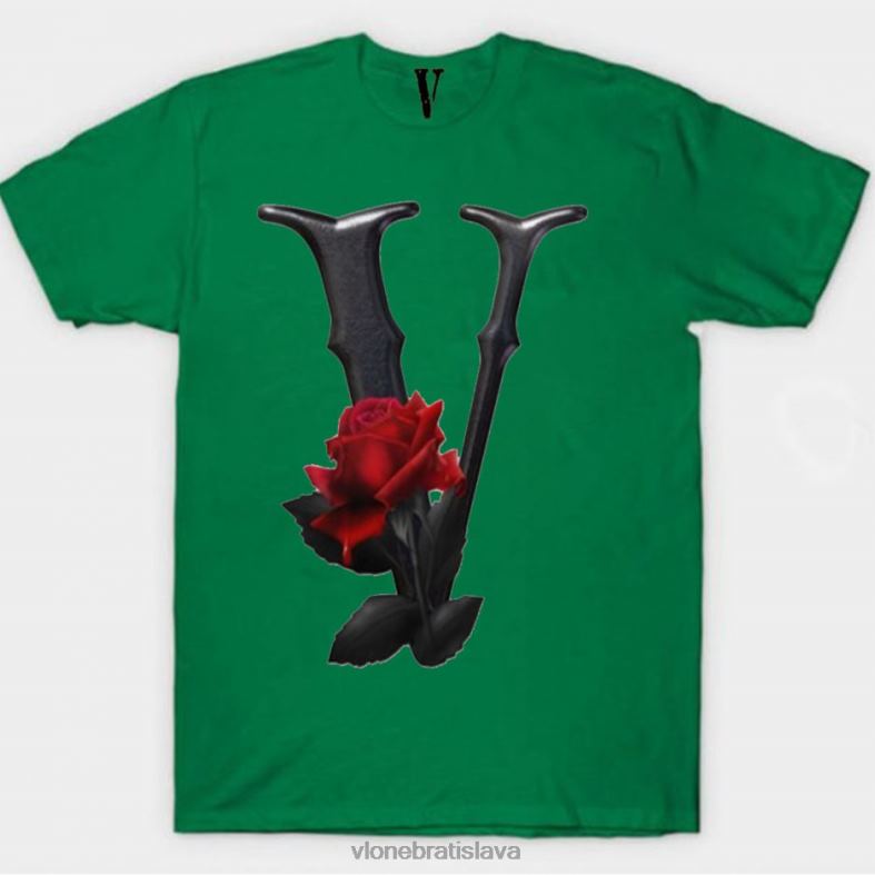 sk Vlone muži čierno-červené kvetinové tričko 6PZ4N301 top