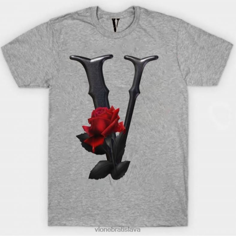 sk Vlone muži čierno-červené kvetinové tričko 6PZ4N301 top