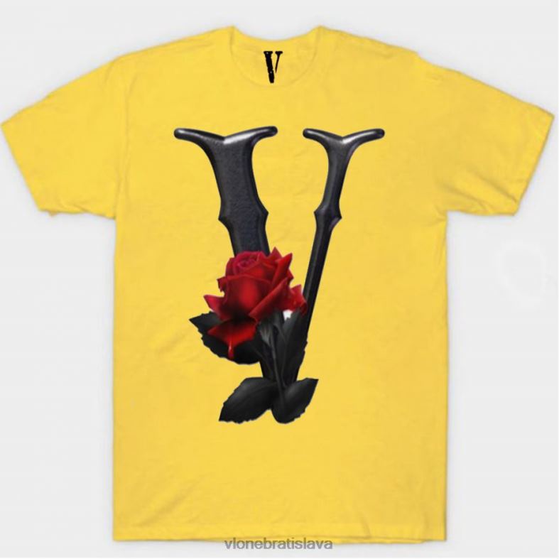 sk Vlone muži čierno-červené kvetinové tričko 6PZ4N301 top