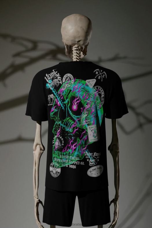 sk Vlone muži čisté tričko čierne 6PZ4N97 top