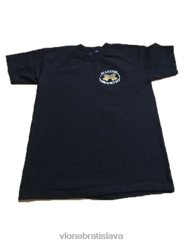 sk Vlone muži marino pechota diamantové čierne tričko 6PZ4N188 top