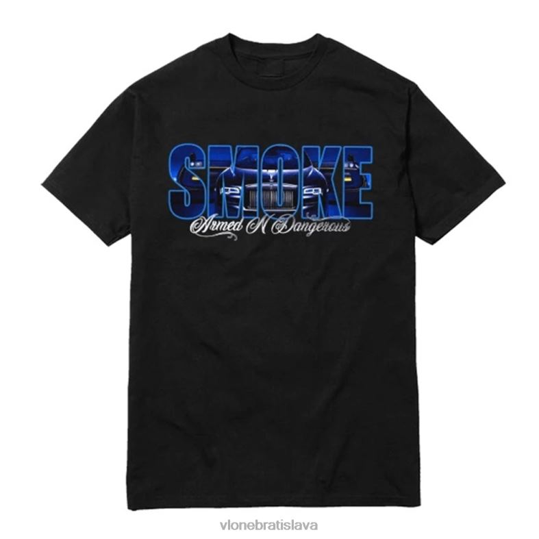 sk Vlone muži pop dym ozbrojené n nebezpečné tričko 6PZ4N349 top