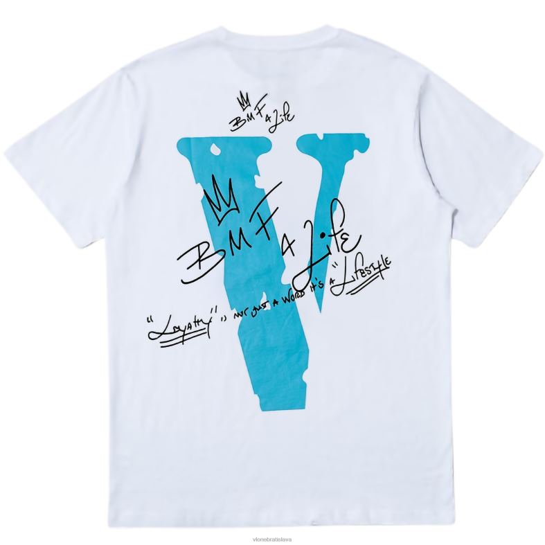 sk Vlone muži smrť b4 hanba biele tričko 6PZ4N204 top