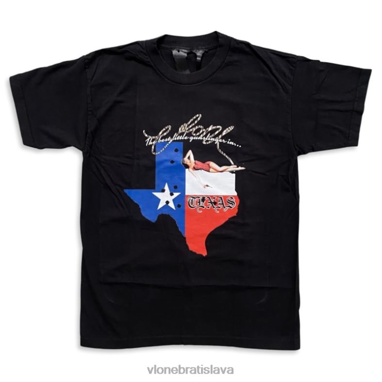 sk Vlone muži štátne tričko texas gunslinger čierne 6PZ4N182 top